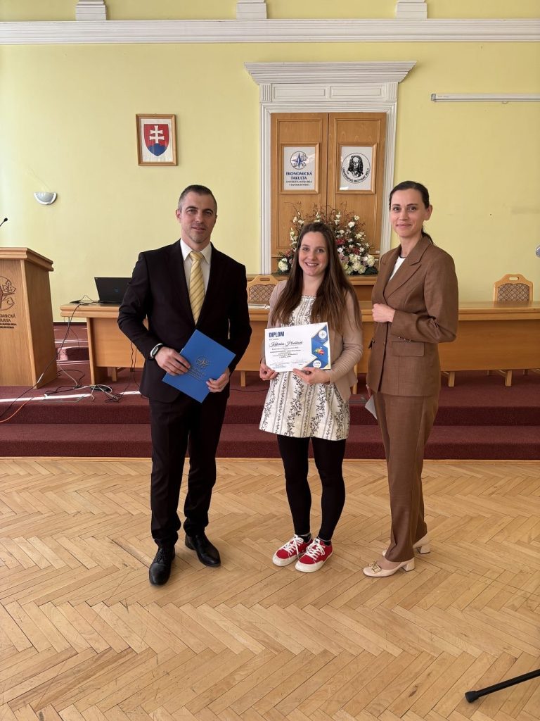 Katarína Hrašková ocenená na ŠVA EF UMB